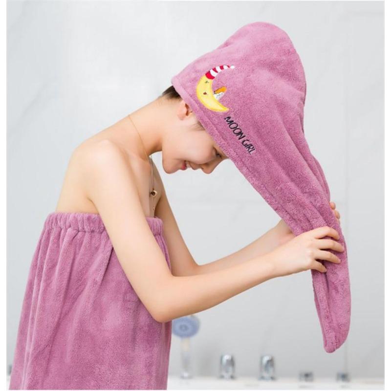 Women Hair Towel Home Terry Towels Bath Towels for Wiping Hair Microfiber Towel Quick Drying Hair Drying Towel Bathroom Hair Dryer
