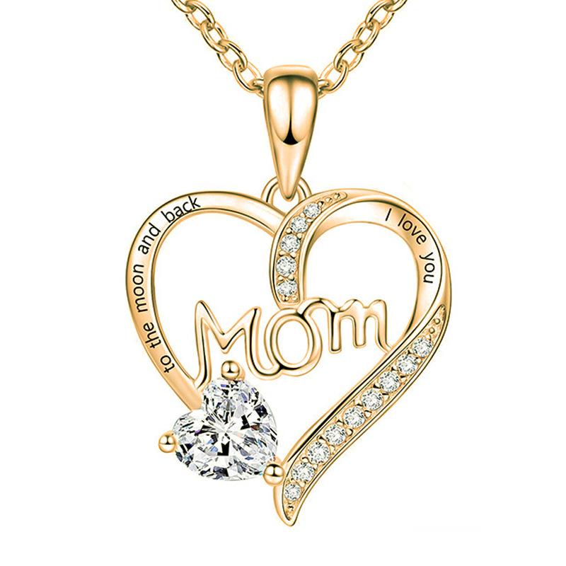 Heart-Shaped Diamond Necklace for New Moms - Mother's Day Gift