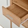 Compact Shoe Cabinet with Wardrobe, Mirror and Bench, LED Lighting with App Control, Hallway Wardrobe with Drawers and Flip-Down Shoe Compartment