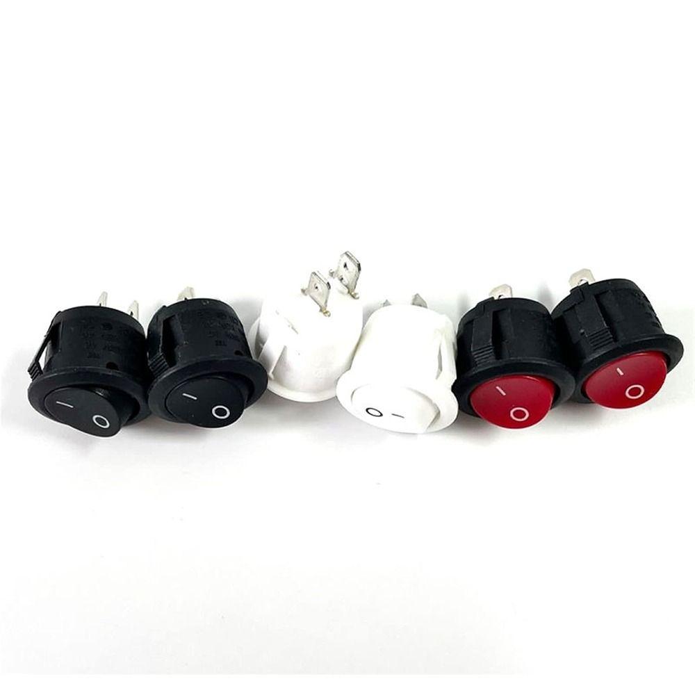 2 Pin Snap-in Toggle Switch Round Car Auto Boat Switches Button Switch Self-locking  Car Auto Boat