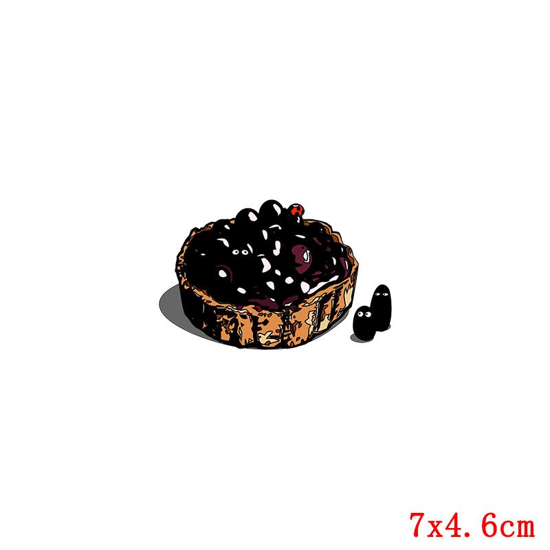 Cartoon Food Patch Iron On Transfer For Clothing Fruit Thermal Transfer For Clothes Vinyl Applique Thermo Sticker On Clothes DIY