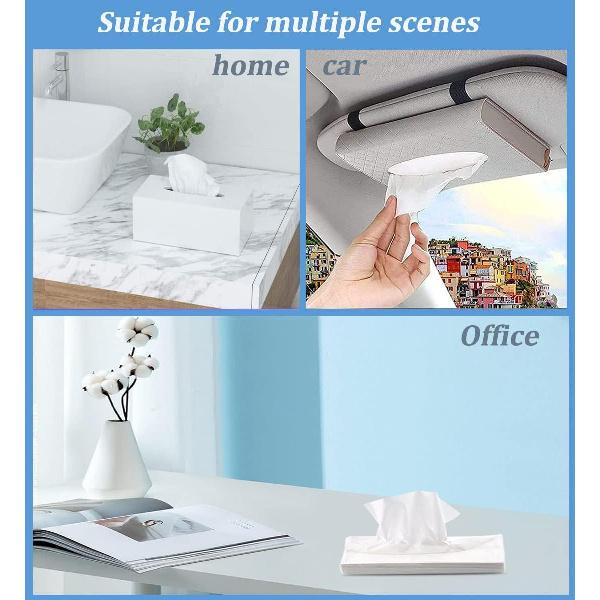Car Tissue Refills, Facial Tissues For Car Sun Visor, Napkin Refills For Auto Visor Tissue Holder, Ultra Soft Facial Tissue, 3-Ply, 30 Sheets Each