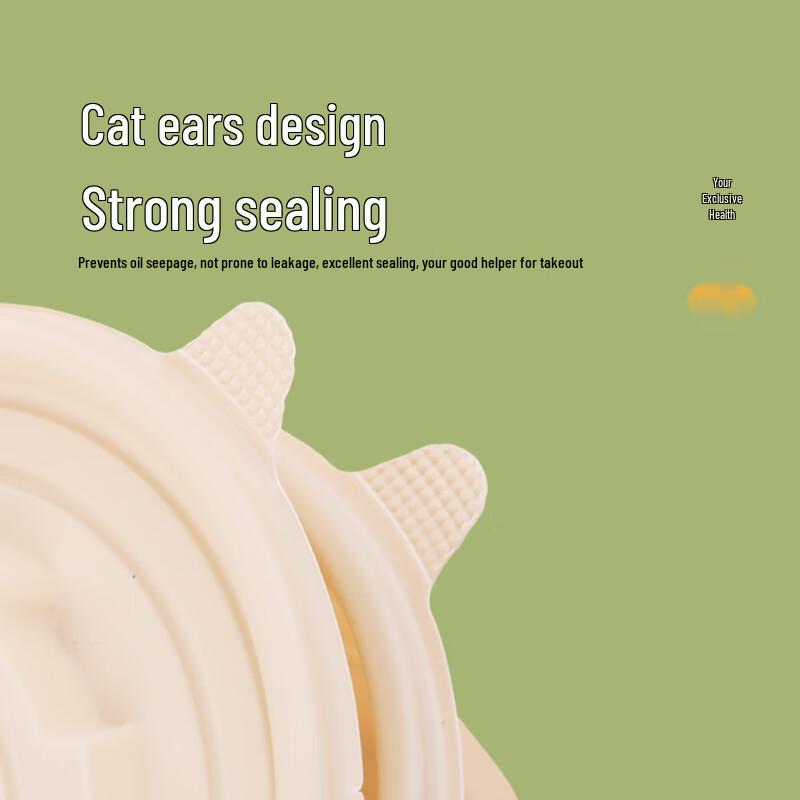 Eco-Friendly 800ml Round Corn Starch Disposable Meal Box