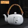 680ml Large Capacity Ceramic Teapot Zen Beam Pot Home Beauty Tea Set White Porcelain Tea Infuser Traditional Tea Accessories