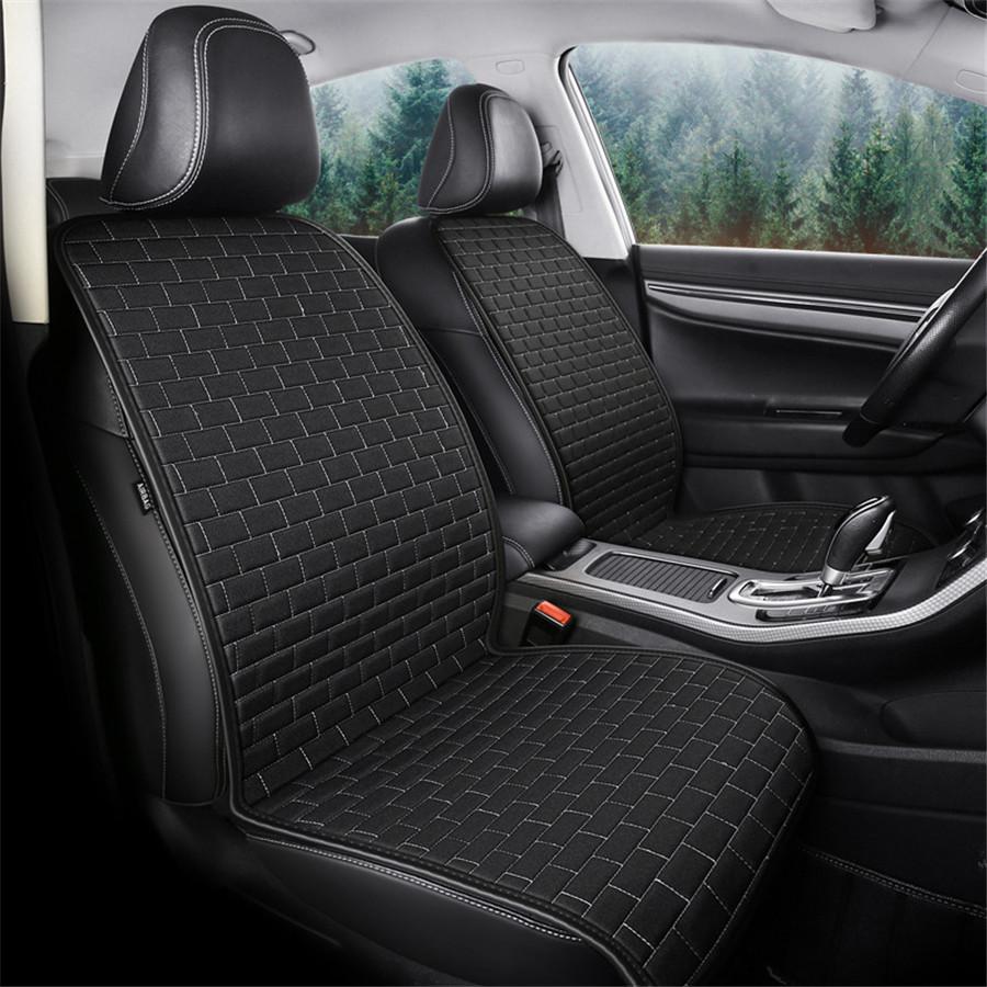 

Front seat cushion breathable linen-black
