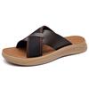 Fashion Street Style Ummer Men Slippers Simple Casual Slides Multi-Style Half Drag Non-Slip Flip Flops Quick Dry Casual Leather Sandals