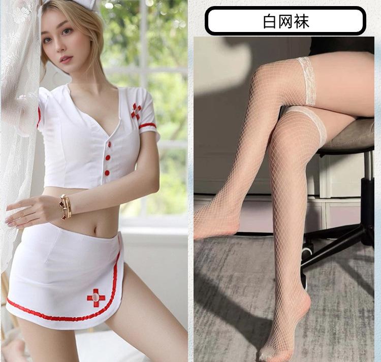 Sexy Lingerie Sexy Temptation Nurse Uniform Role-playing Rhinestone Inlaid Split Skirt Temptation Pure Desire Advanced Sense