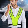High Visibility Running Vest Breathable Fluorescent Mesh Vest Adjustable Security Reflective Vest for Outdoor Night Riding