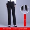 Women's High Waist Professional Black Trousers - Autumn/Winter Slimming Velvet Pants for Tall, Straight-Leg Office Wear