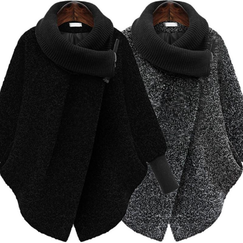 Woman's clothing Long Sleeve Warm Jacket Large size Woolen coat Autumn Winter Large Size