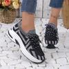 Large Size Sports Women's Shoes Summer New Fashion Flat Bottom Color Matching Casual Shoes Front Lace-up Fly-woven Shoes
