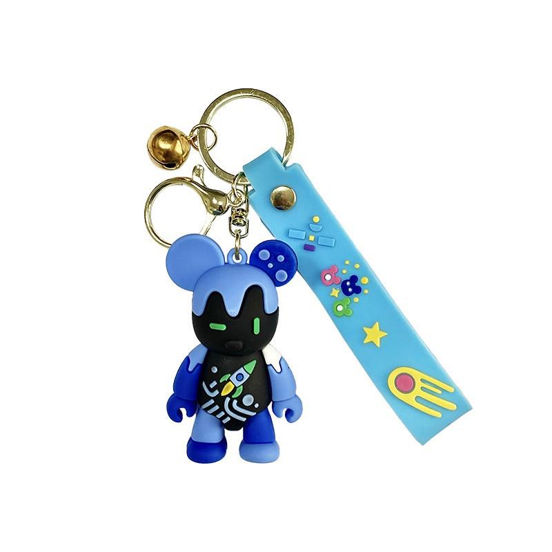 Creative Cartoon Bear Keychain Pendant with Lanyard - Fun Bag Accessory