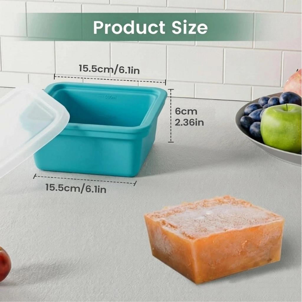 Silicone Soup Freezer Molds 500ml Leakproof Dishwasher Safe Tray Silicone Food Freezer Molds For Home Kitchen Apartment