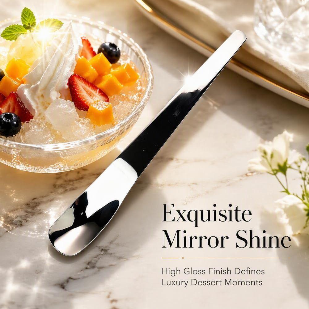 Thickened Handle Ice Cream Spoon Stainless Steel Yogurt Spoon Dessert Spoon Coffee Mixing