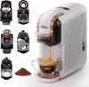Hibrew H2B Espresso Machine for Hot and Cold Beverages, Cold Brew, Hot Gold, 5 In 1, Multi-Capsules, Powder, Ground (White)