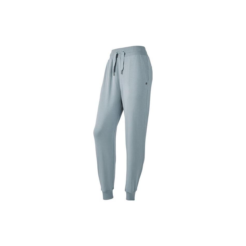 Skechers Solid Color Mid-Rise Cuffed Sweatpants Knitted Sports Pants Women bottoms Dark-Green P124W007-02P4 S