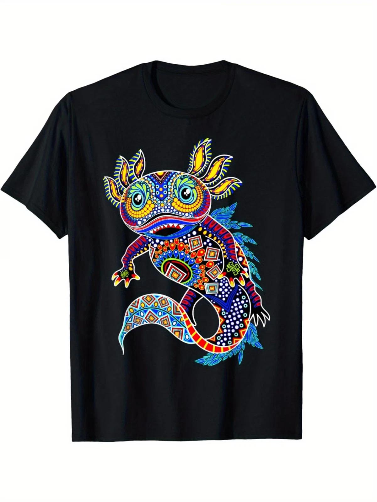 Axolotl Art Aztec Mexican Salamander Mexico Cinco De Mayo T-Shirt XXXL