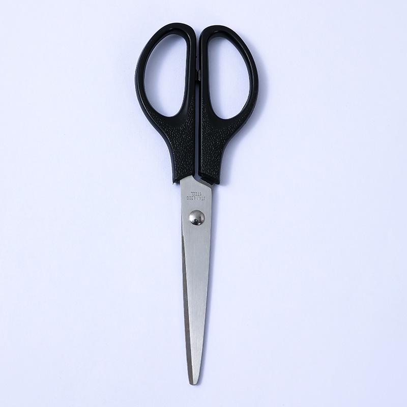Black Office Safety Scissors for Students and DIY Projects - Handmade, Small, Suitable for Paper Cutting. 7.5-inch Scissors чёрный