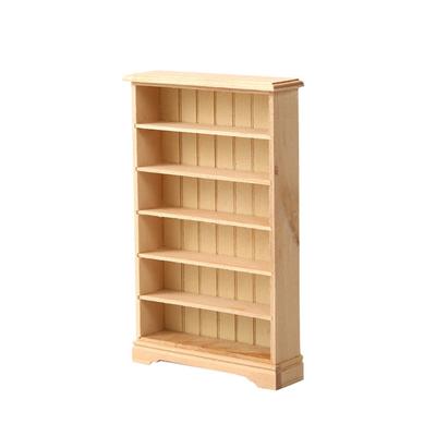 1:12 Puppenhaus Miniatur Bücherregal 6-stöckiges Lagerregal Vitrine Möbelmodell Dekor Spielzeug Puppenhaus Zubehör