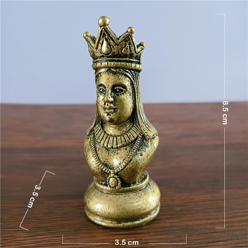 Black & White International Chess Figurines Statue Chess Pieces Board Games Accessories Home Decor Chessmen Ornaments