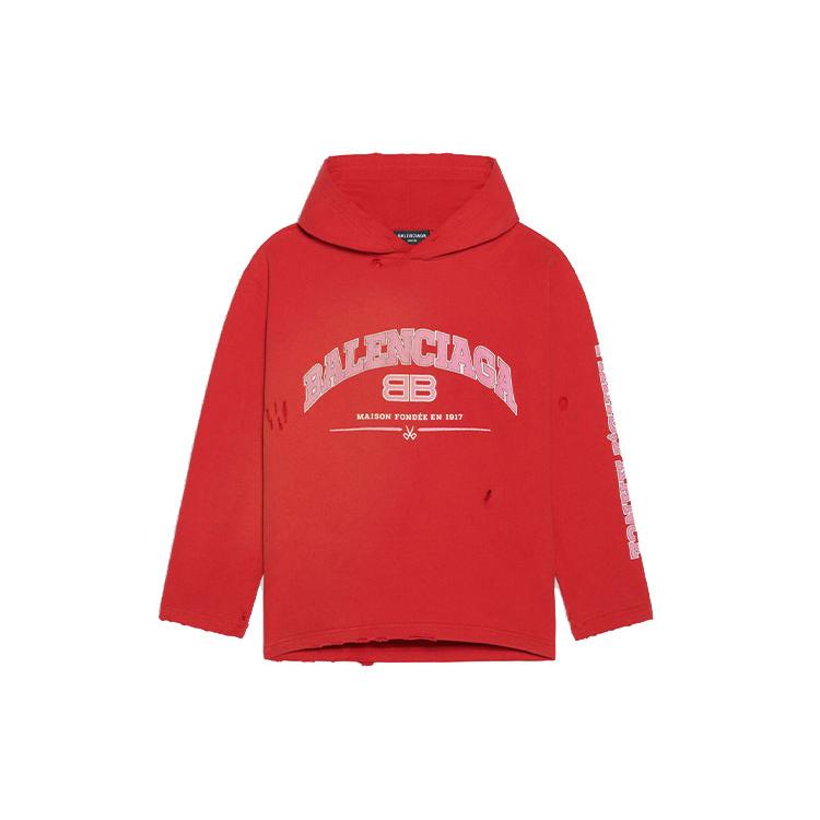 Balenciaga Women'ss Maison Balenciaga Cropped Hoodie 670946-TLVJ3-6441