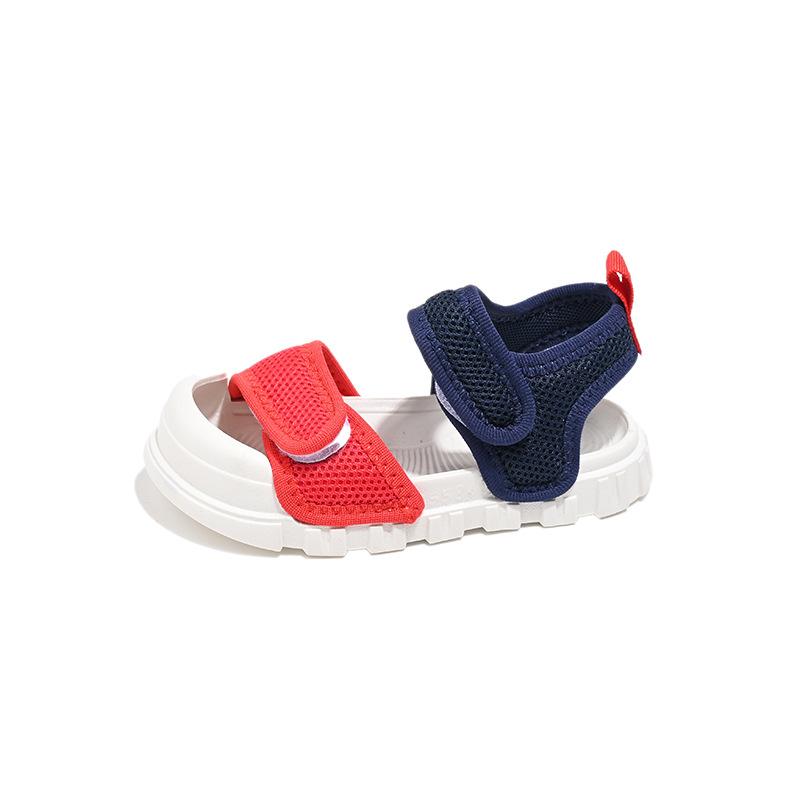 Kids Beach Shoes Soft Sole Non-slip Girls Sandals Toes Capped Double Hook&loop 2025 Summer New Children Casual Shoes Comfort