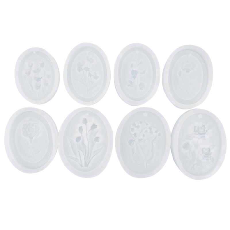 Silicone Candle Moulds Flower Shaped Soap Molds Hand-Making Supplies Non-stick Silicone Material for DIY Hand-Making