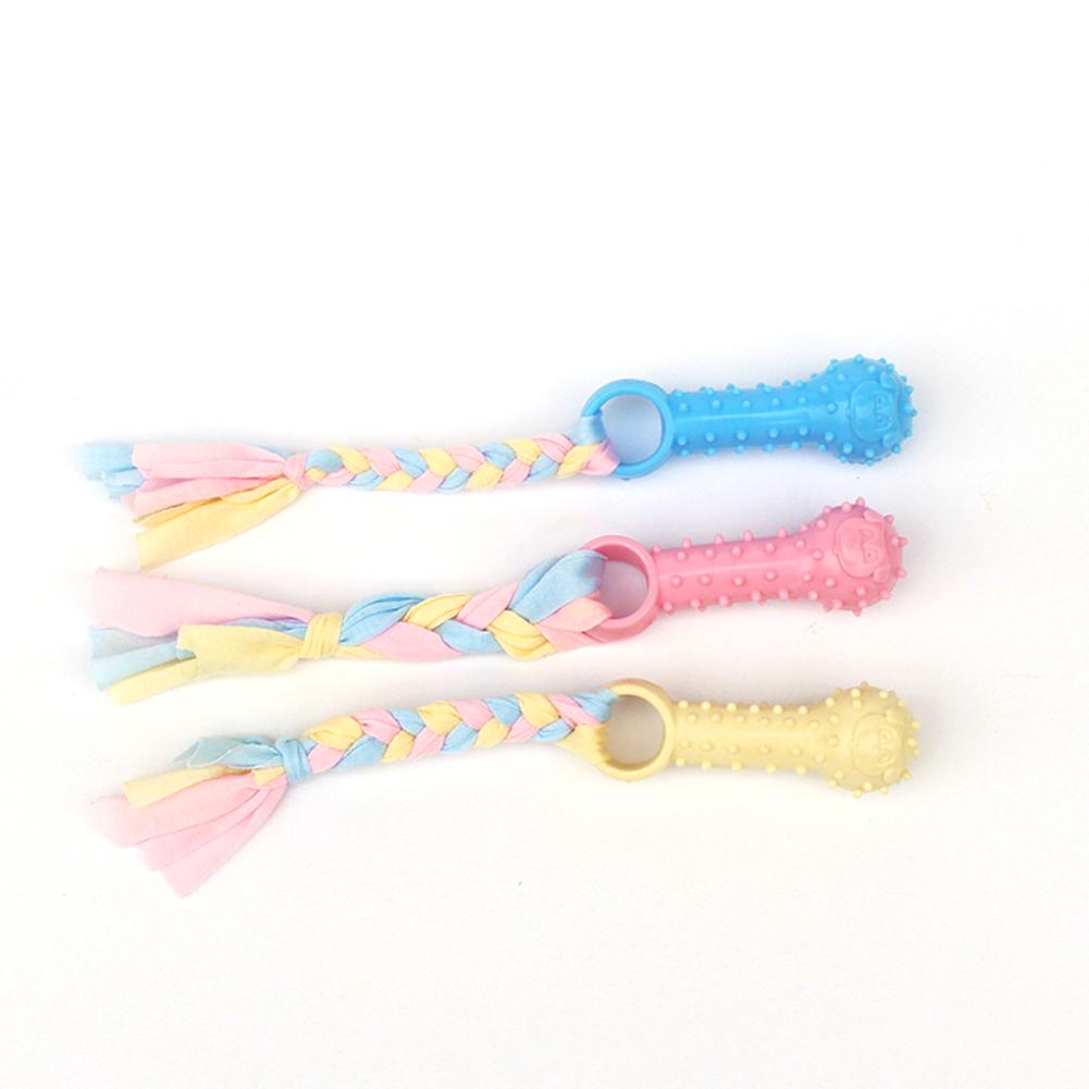 

Colored Pet Molar Teeth Cleaning Toy Bite-resistant Sounding Luminous Washable Fun Interactive Game Stress Relief Props For Dogs Cats Color mixing Ring cloth strips#1