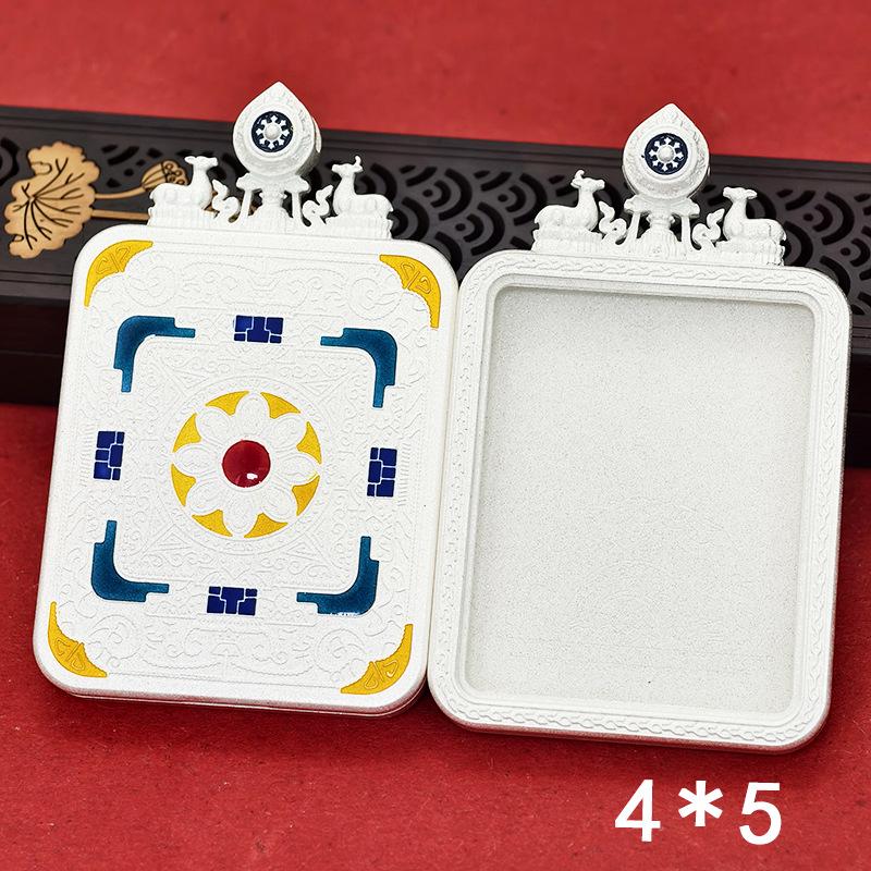 Tibetan Thangka Gold Necklace: Non-fading, Waterproof GAU Box Pendant, Multi-size Options