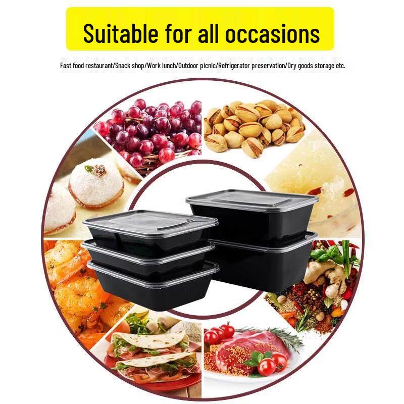 Einweg-Rechteck-Lebensmittelbehälter mit Deckel