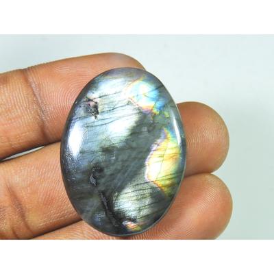 27X37MM Natural Labradorite Pink Purple Flashy Oval Cabochon Loose Gemstone SK-3259