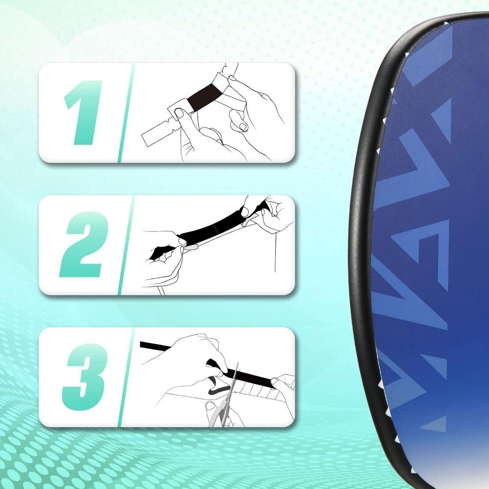 3Pcs Thickened Racquet Protective Sticker PU Paddle Head Edge Guard Reduce Impact