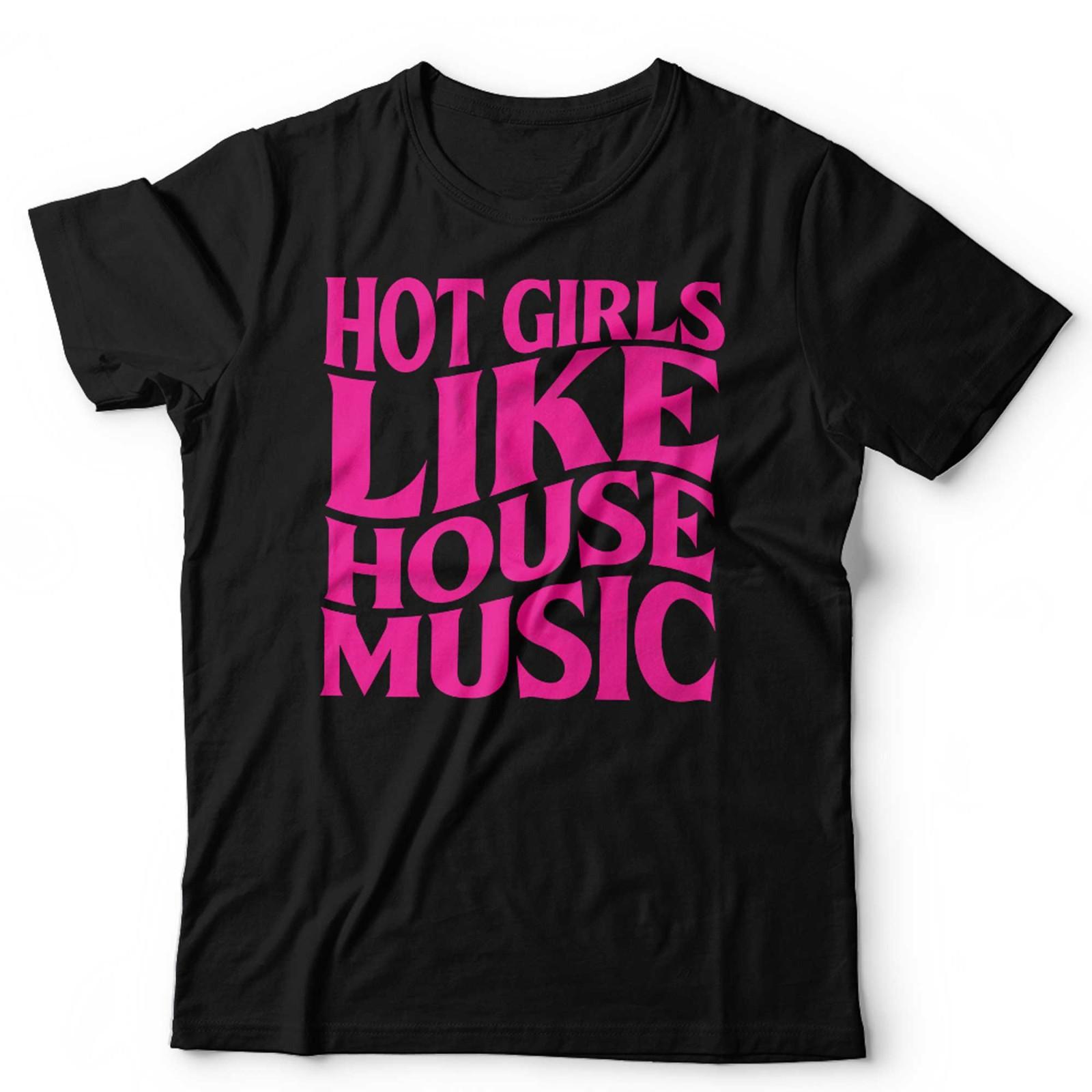 House Music T Shirt Unisex Hot Girls Like House Music DJ Vinyl Dance Rave S разноцветный