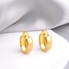Geometric Hoop Earrings, Korean Fashion, Brushed Metal Studs, Minimalist Statement Earrings