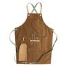 Custom Cross-Back Canvas Apron for Nail Technicians, Barbers, Florists, and Milk Tea Shops