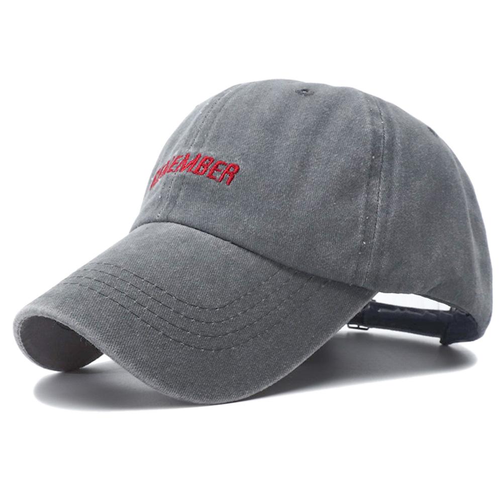 Fashion Letter Embroidery Washed Cotton Baseball Cap Retro Vintage Snapback Hat Adjustable Outdoor Sunscreen Hats for Women Men