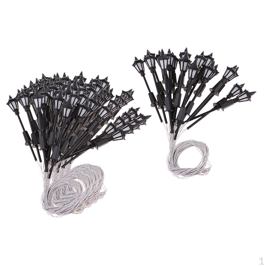 100pcs Model Miniature Street Lights LEDs Garden 1:150