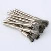10Pcs/set 5mm Pencil Brushes Stainless Steel/Copper Wire Wheel Brush 3.17mm Shank Mandrel for Dremel Rotary Tools Abrasive Tool