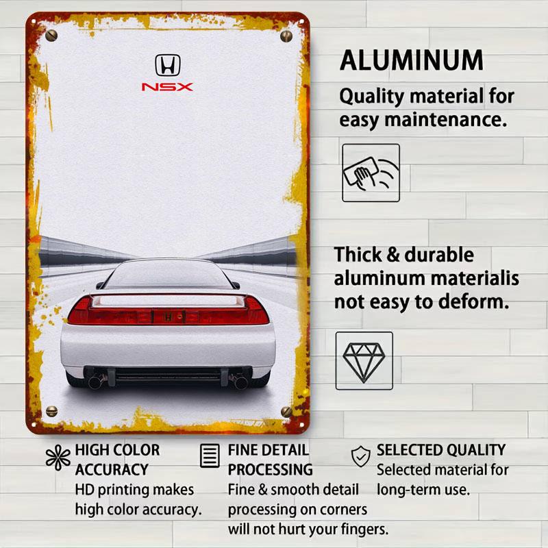 Honda NSX 1990 Metal Signs Car Poster Bar Accessories for Home Decor Custom Tinplate Sign for Wall Art Decoration Retro Man Cave