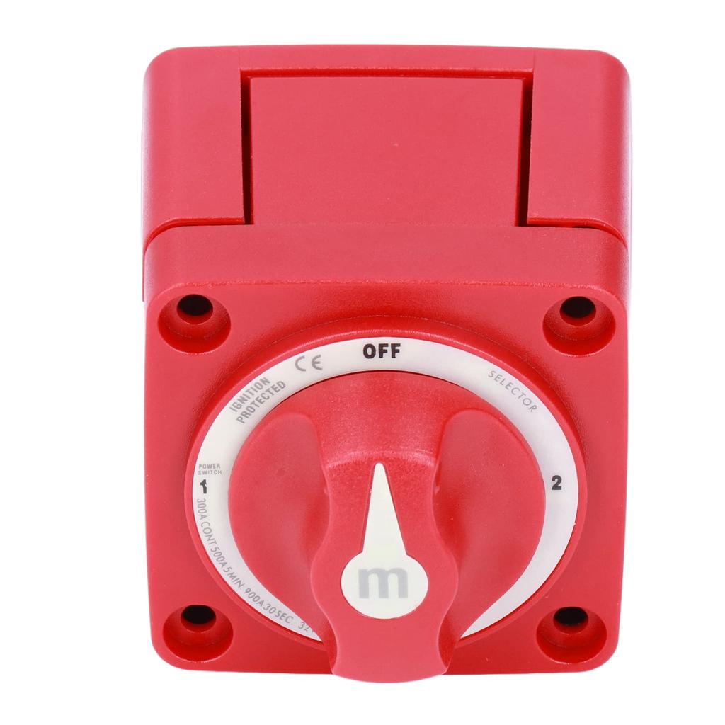 KIMISS Switch 300A, 32VDC 360°Rotation 4 Position Switch Selector IP66 Waterproof RV Modification for Yacht