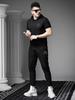 Ozhouzhan Hood Short Sleeve Hoodie Casual Set Men's Summer Fashion Brand Print Half Sleeve T-shirt Trousers Two-piece Set