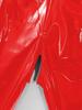 Mens Long Sleeve Bodysuit Jumpsuit Stand Collar Patent Leather Shiny Catsuit Party Clubwear