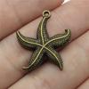 10pcs Charms Marine Starfish Antique Bronze Silver Color Pendants Making DIY Handmade Tibetan Silver Color Jewelry