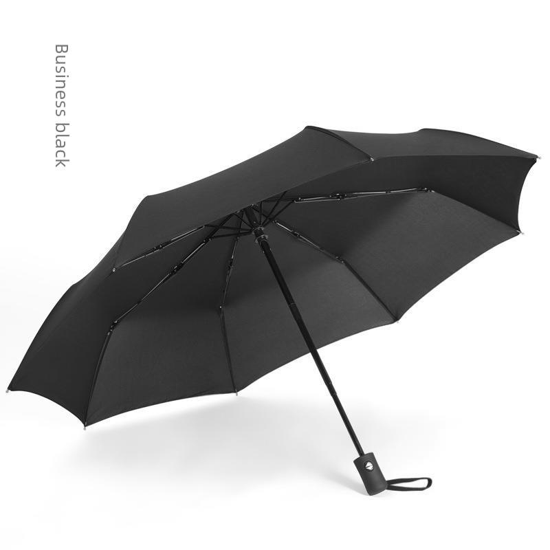 70% off Men's Business Umbrella 10-Rib Black Coating Automatic Umbrella 3122 Gift Advertising Umbrella Dual-Use Folding Umbrella for Sun and Rain