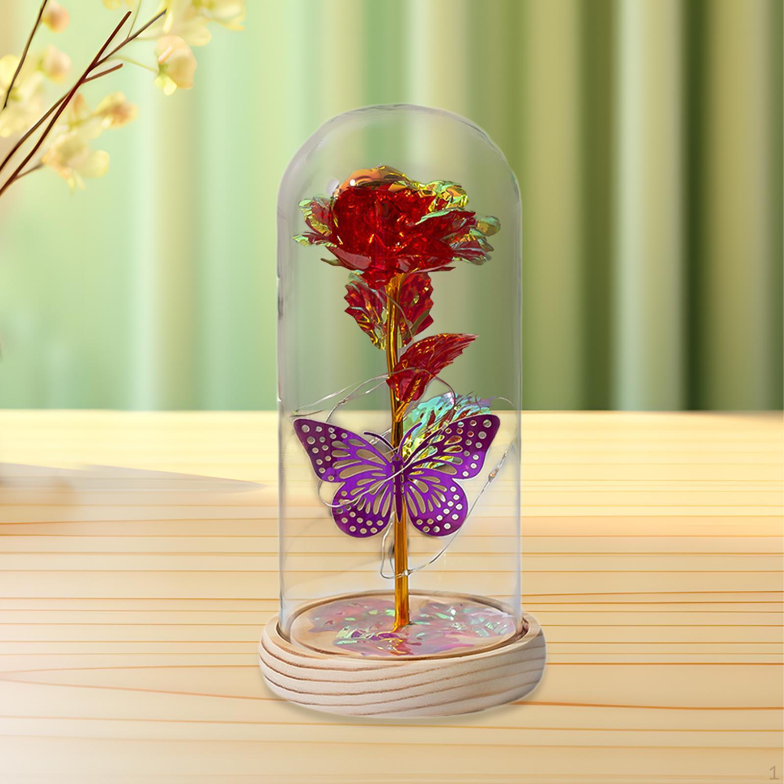 

Креативный стабилизированный цветок с гирляндой для Дня матери и семейных праздников красный