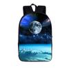 Trendy Youthful Colorful Galaxy Space Cat Dog Animal School Bags Notebook Backpacks 3D Printed Oxford Waterproof Travel Bags