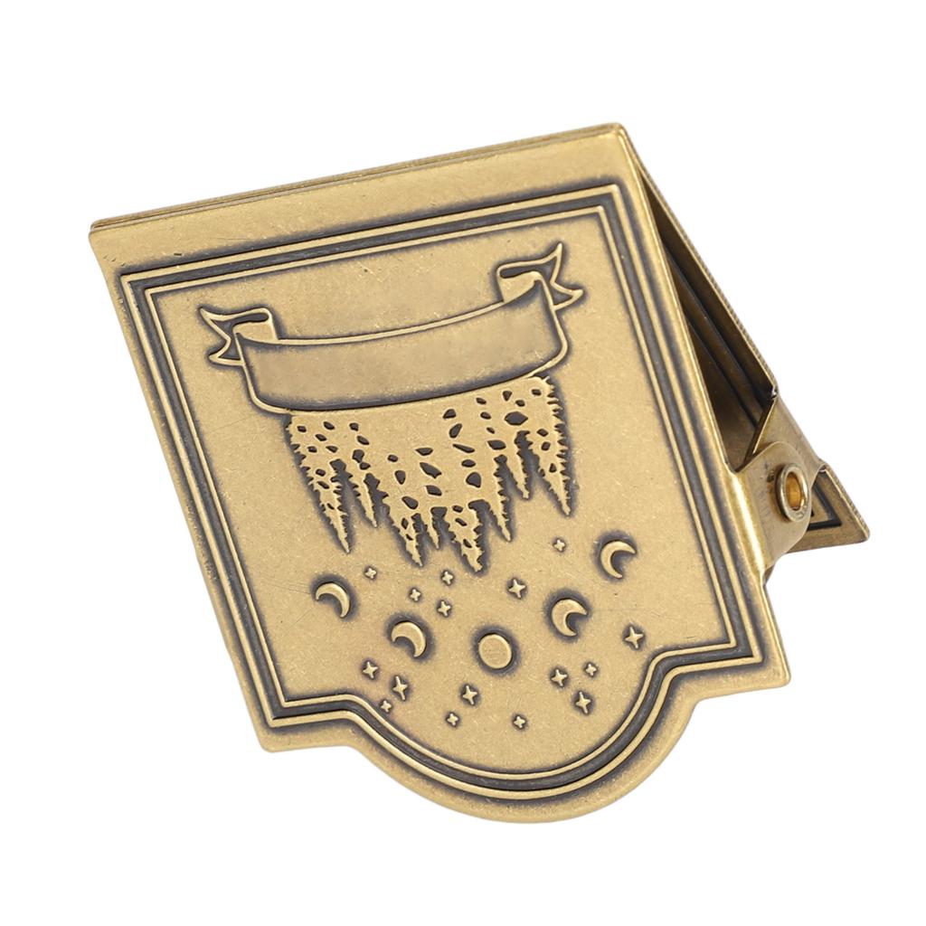 Brass Binder Clip Vintage Decorative Strong Clamping Force Book Clip for Journal Notebook Drawing Paper Sketch Paper
