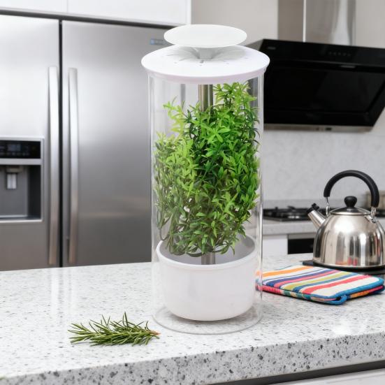 Herb Keeper Jar Refrigerator Herb Saver Storage Jar with Ventilation Slots And Drainage Holes Cilantro Saver Extend Freshness Gift for Enthusiasts