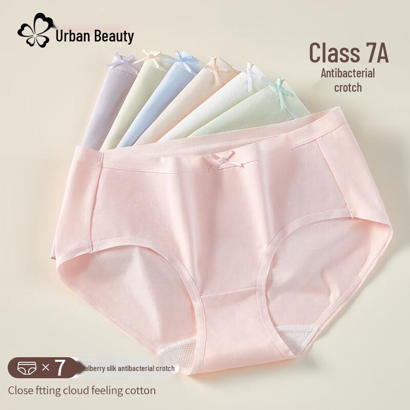 Urban Beauty Women's Cotton Silk Antibacterial Briefs (7-Pack)