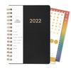 Cover Custom Spiral PU Leather Agenda 12 Months Daily Calendar Planner 2022